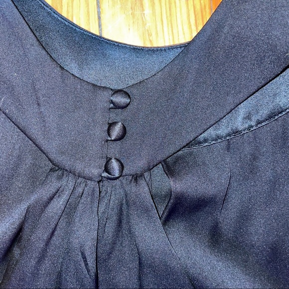 Alice + Olivia KATLYN Waterfall Back Ruffle Dress IN BLACK - Picture 9 of 13